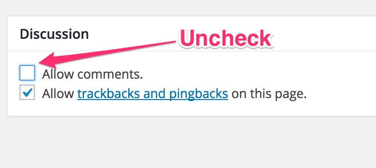 Disabling Comments on an Individual Post/Page